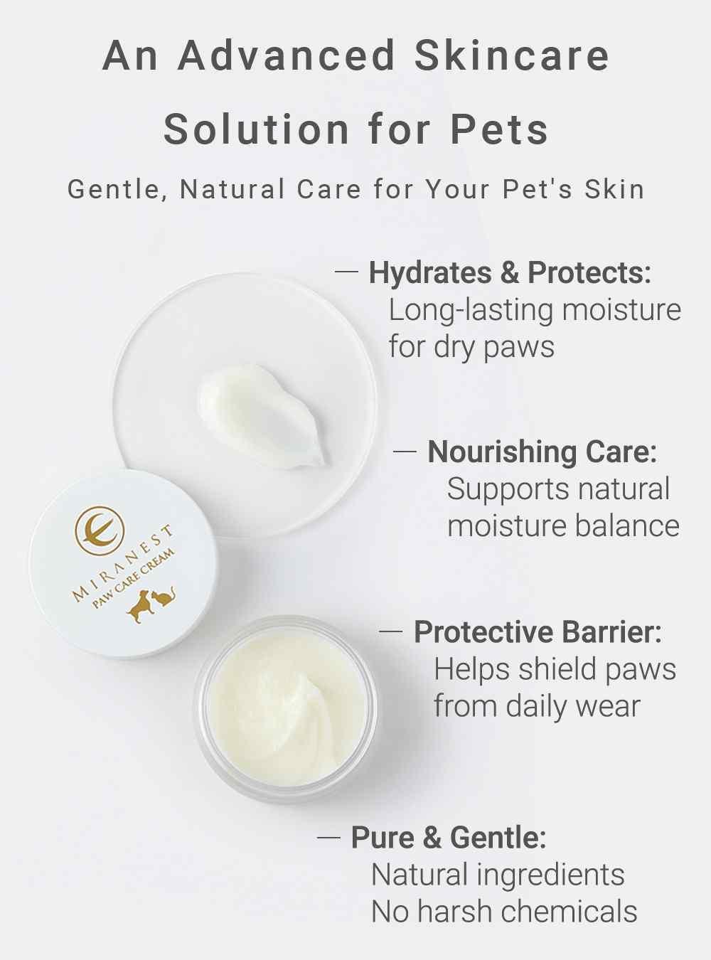 MIRANEST Paw Care Cream for Dog & Cat - 0.7 oz (20g) + Free Gift