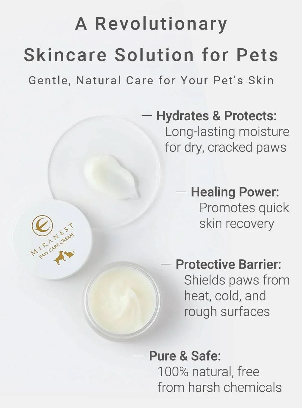 MIRANEST Paw Care Cream for Dog & Cat - 0.7 oz (20g)